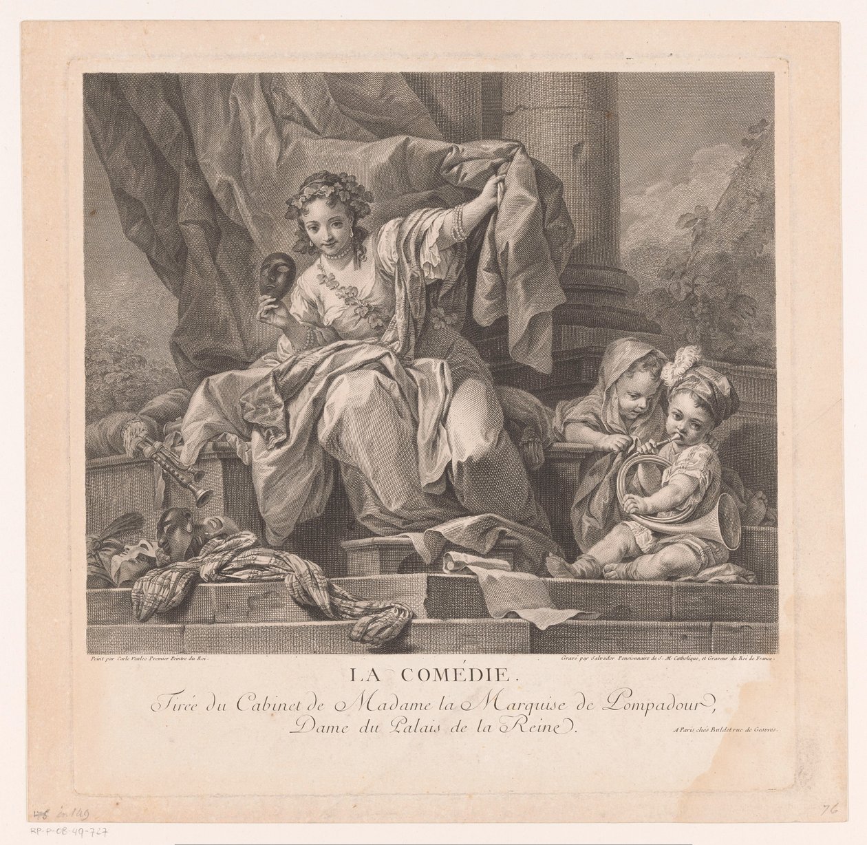 Allegorie op de komedie door Manuel Salvador Carmona