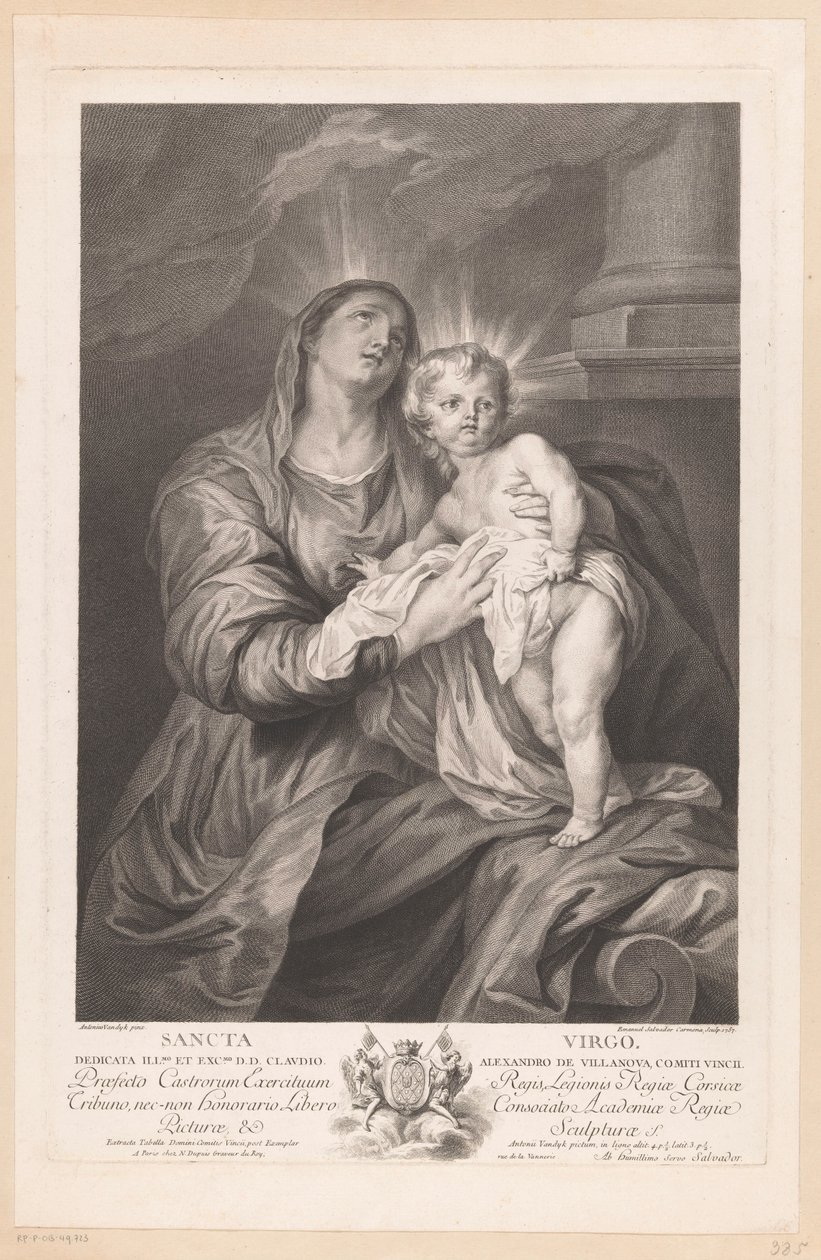 Maria met het Christuskind door Manuel Salvador Carmona
