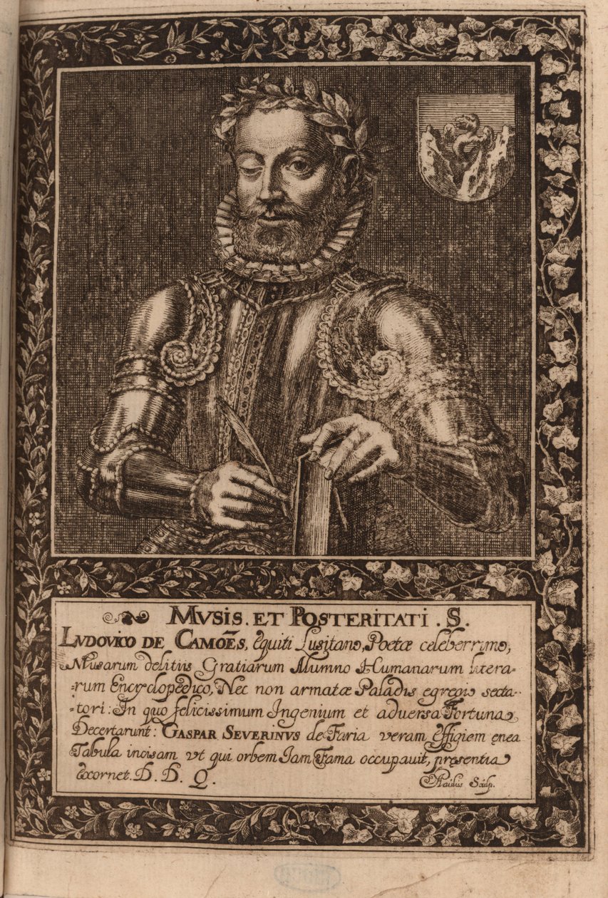 Portret van de dichter Luís Vaz de Camões ca. 1524-1580, 1624 door Manuel Severim de Faria
