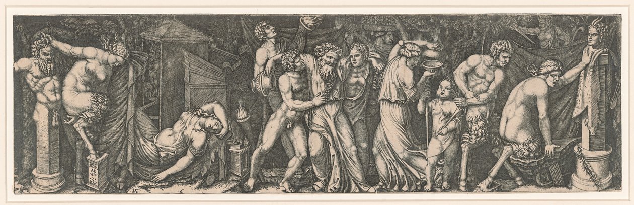 Bacchanalia door Marcantonio Raimondi
