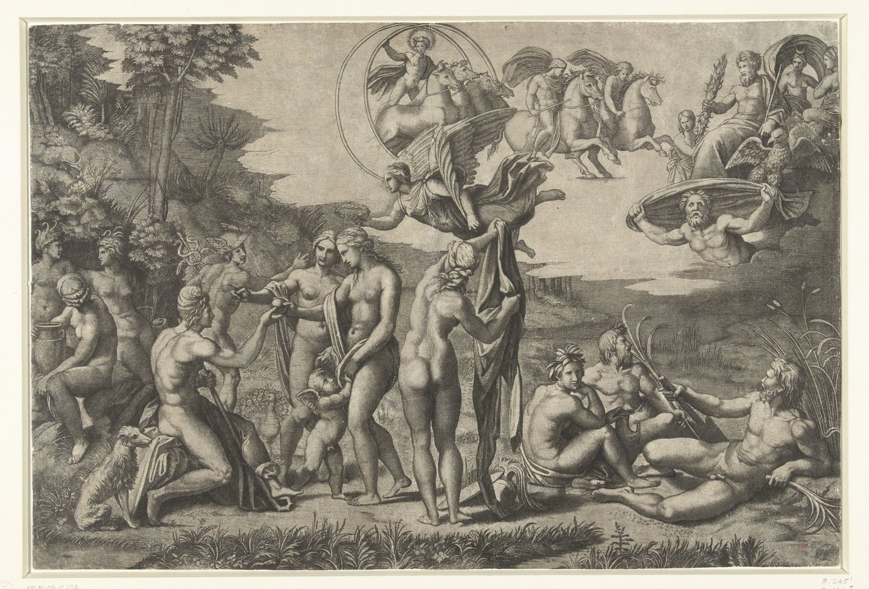 Oordeel van Paris door Marcantonio Raimondi