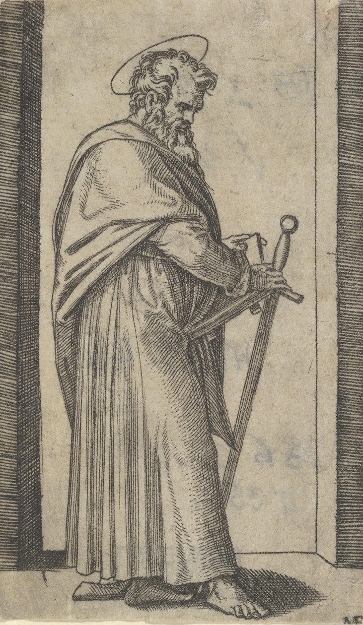 Sint Paulus, zwaard in zijn rechterhand, uit de serie 