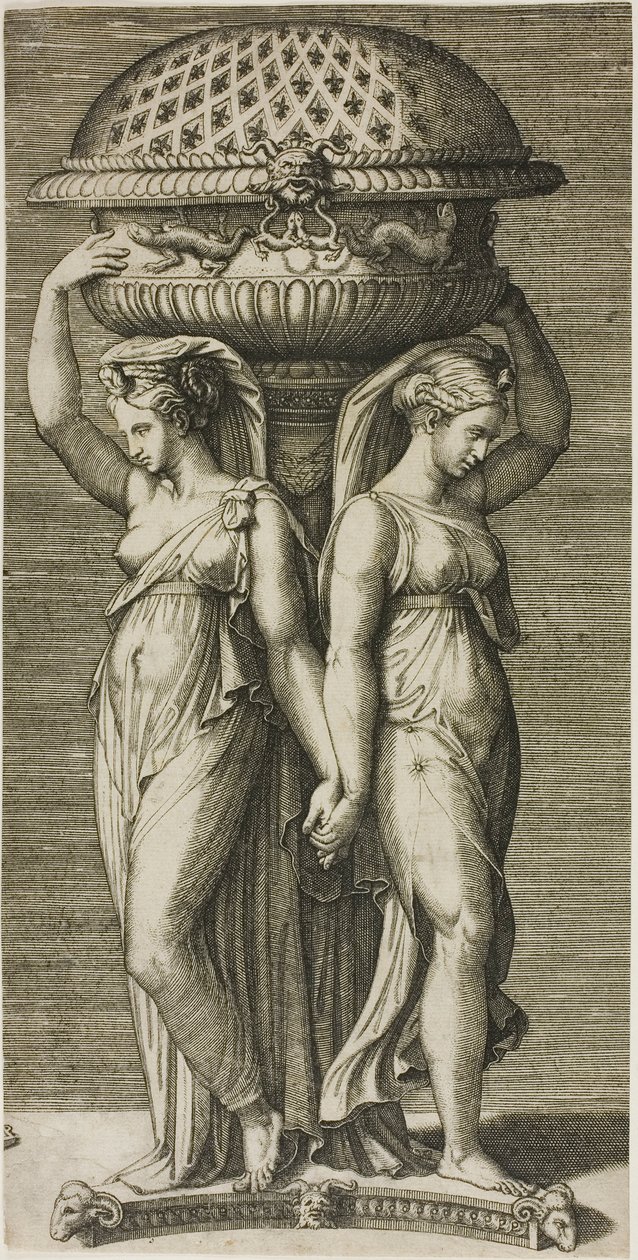 De wierookbrander door Marcantonio Raimondi