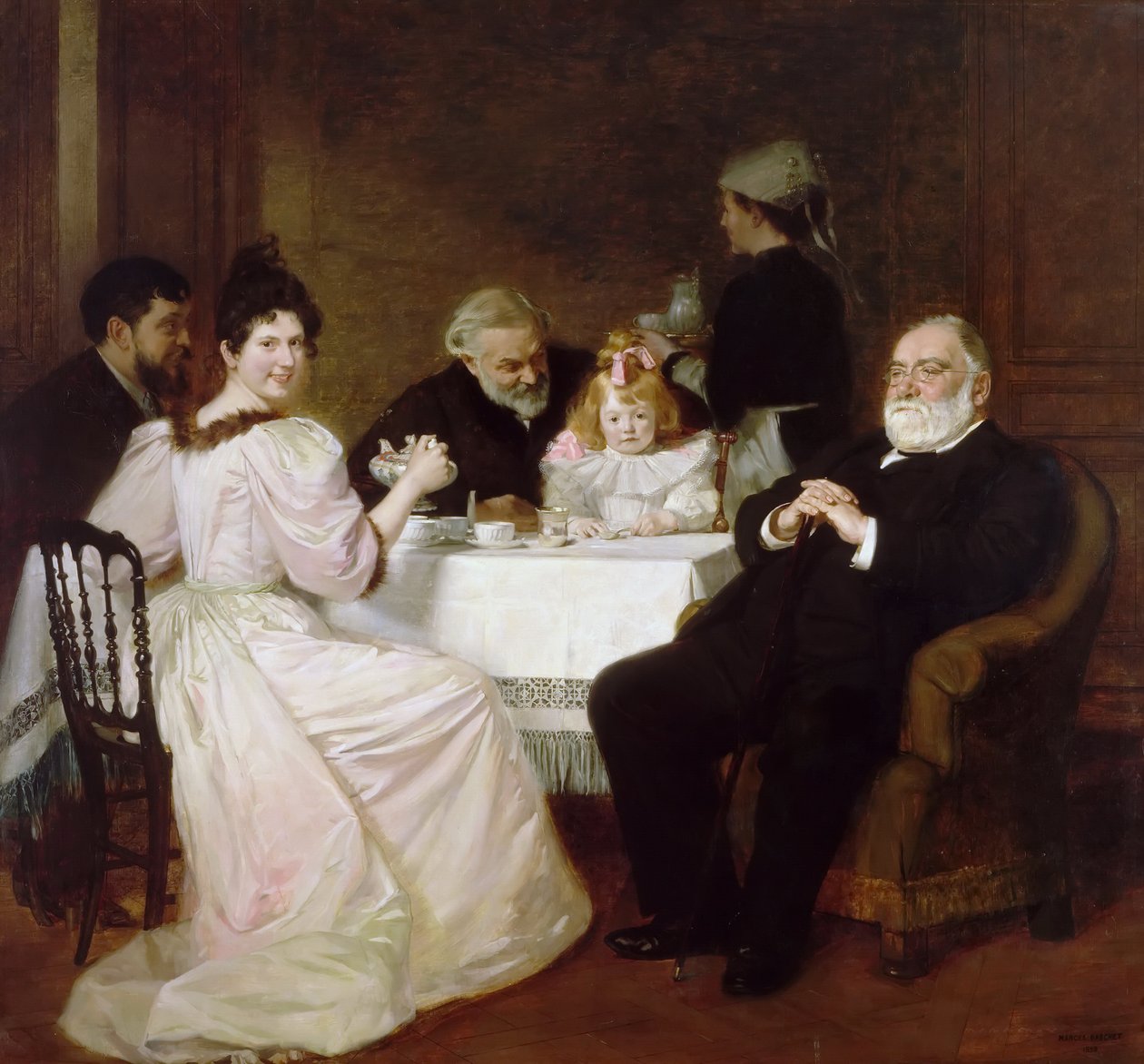 Familie Reünie bij het Huis van Madame Adolphe Brisson door Marcel Andre Baschet