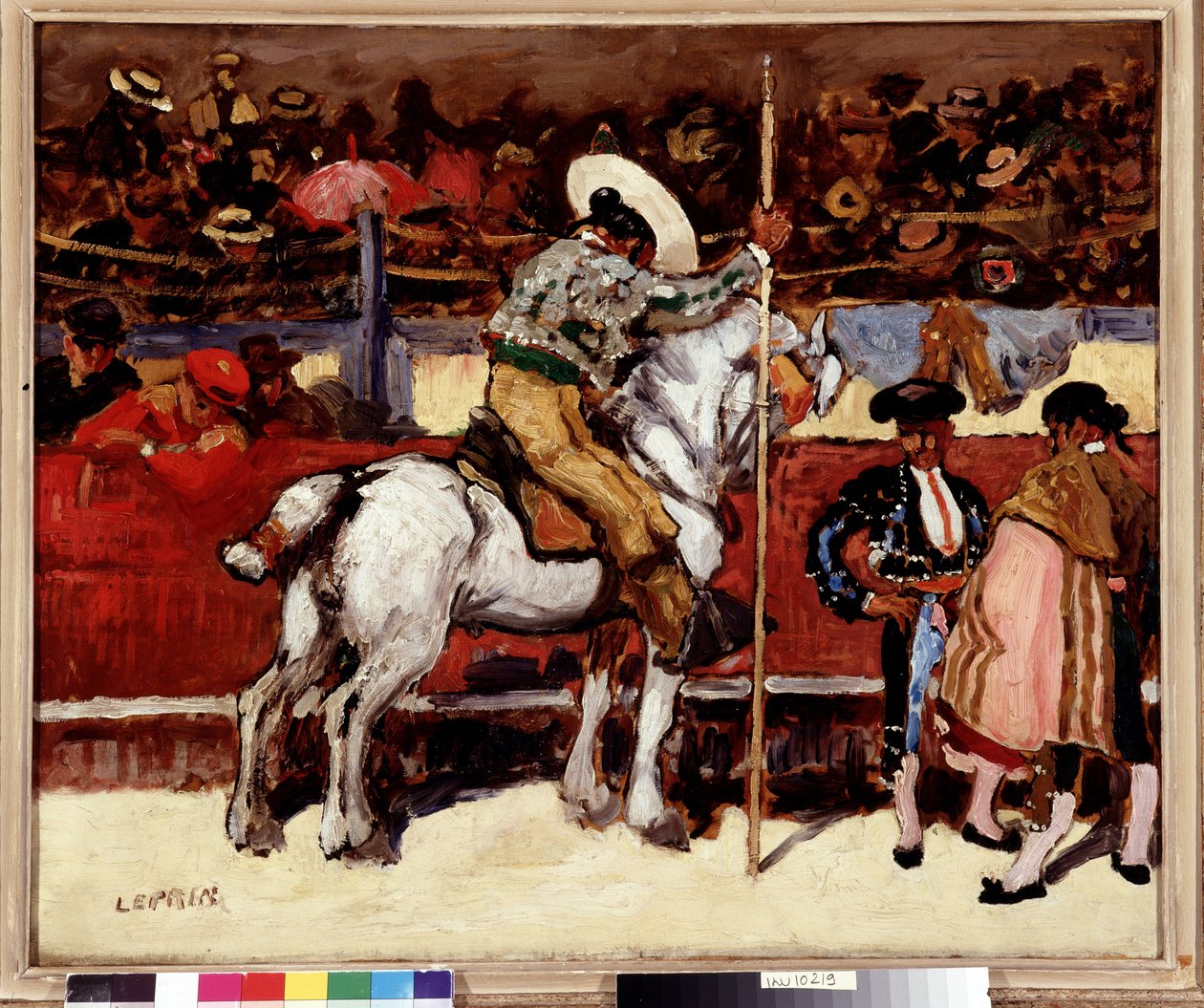 Picador en matador in de stierenvechtarena door Marcel Leprin