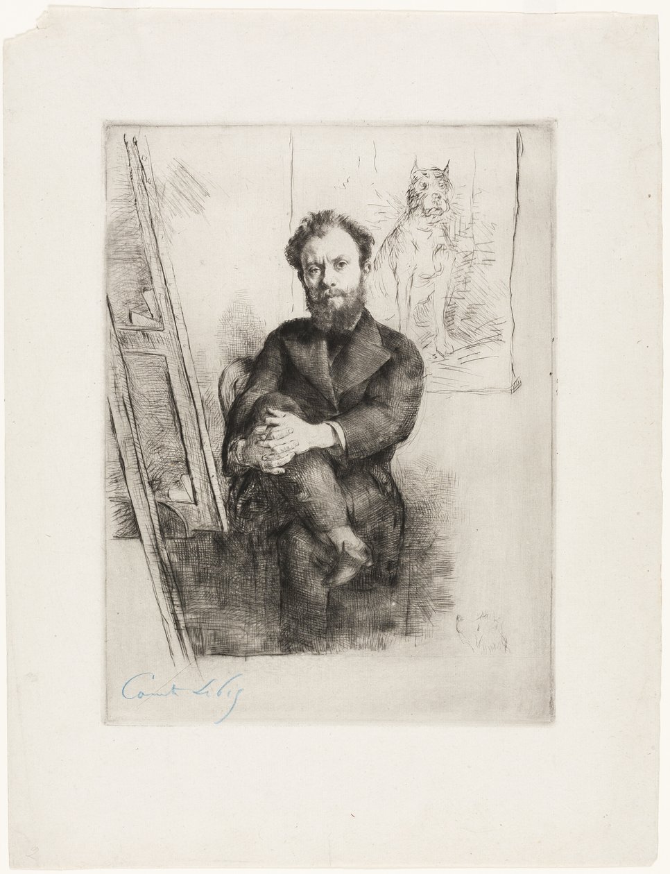 Portret van Vicomte Ludovic Napoléon Lepic door Marcellin Gilbert Desboutin