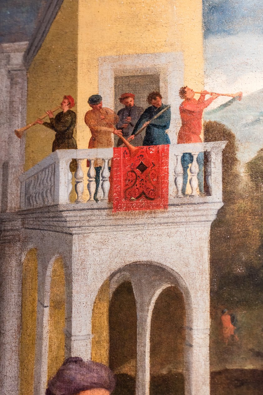 De terugkeer van de verloren zoon, detail door Marcello Fogolino