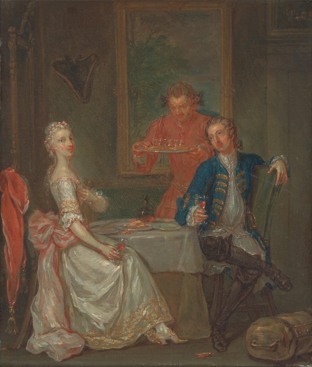 Een Diner Conversatie door Marcellus Laroon the Younger