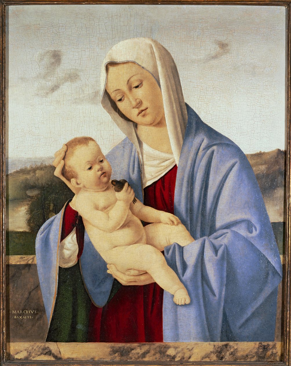 Madonna en Kind door Marco Basaiti