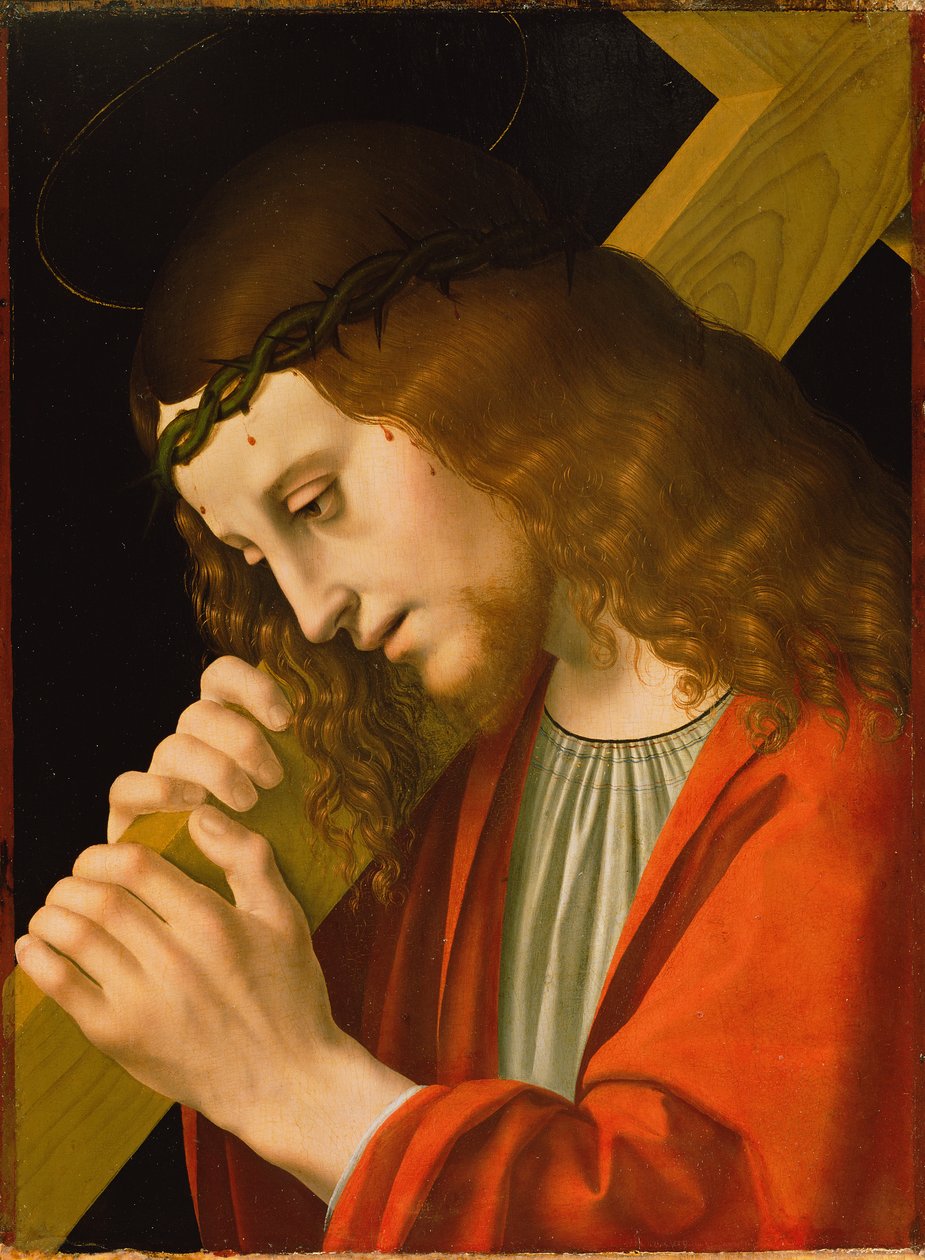 Christus draagt het kruis, c.1495-1500 door Marco d Oggiono