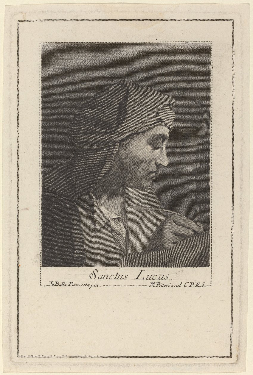 Sanctus Lucas door Marco Alvise Pitteri after Giovanni Battista Piazzetta
