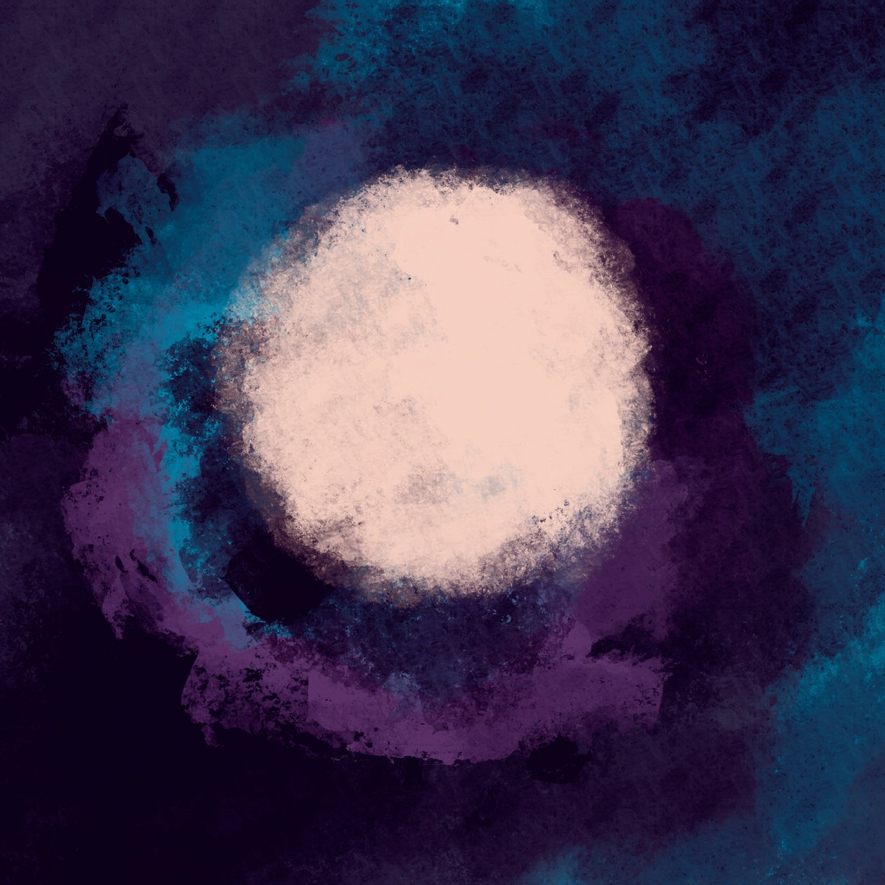 Volle maan, 2024 (digitaal schilderij) door Marco Campedelli