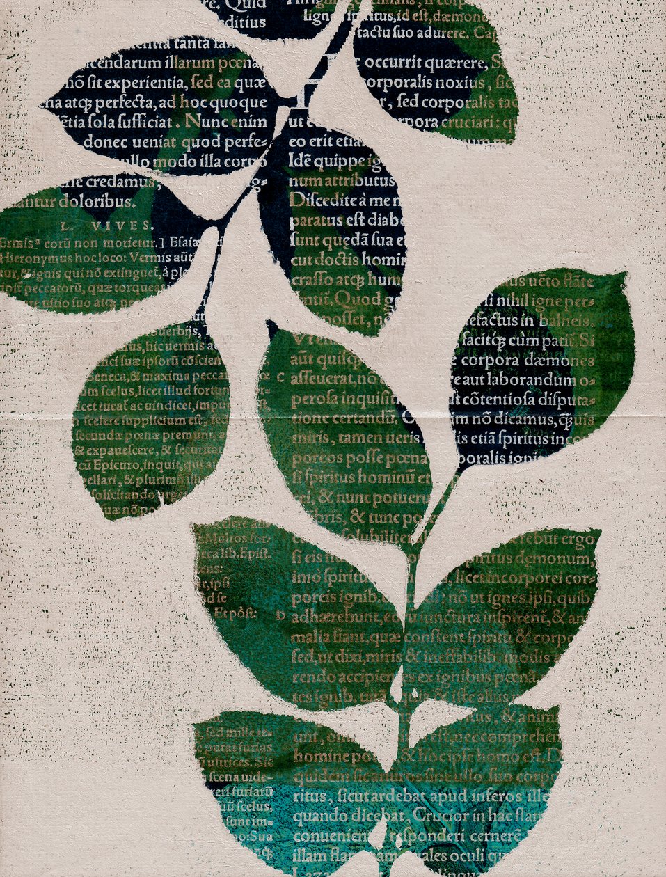 Bladeren, 2024 (monotype) door Marco Campedelli