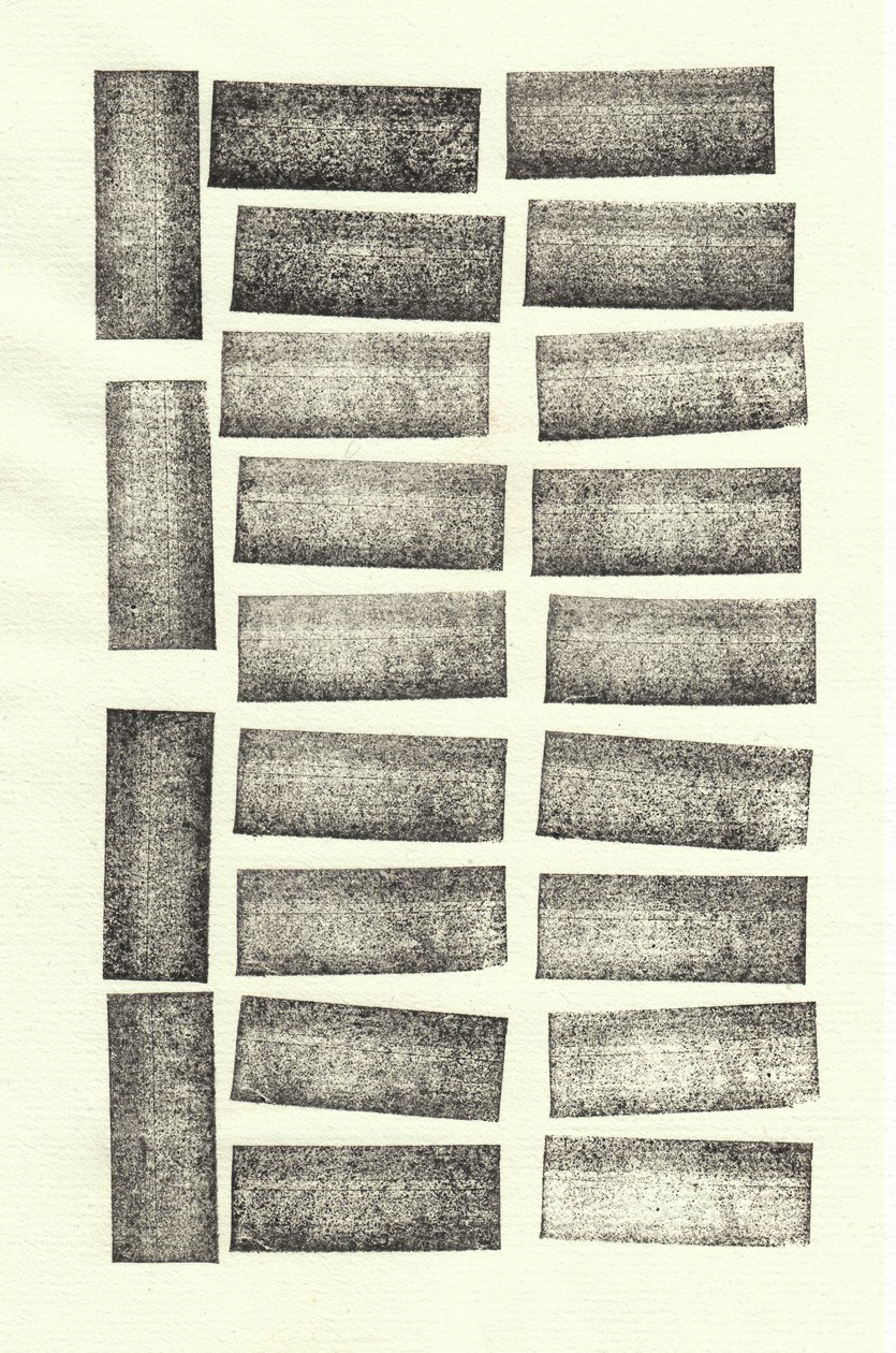 Stones_22, 2017 (rubberen stempels) door Marco Campedelli