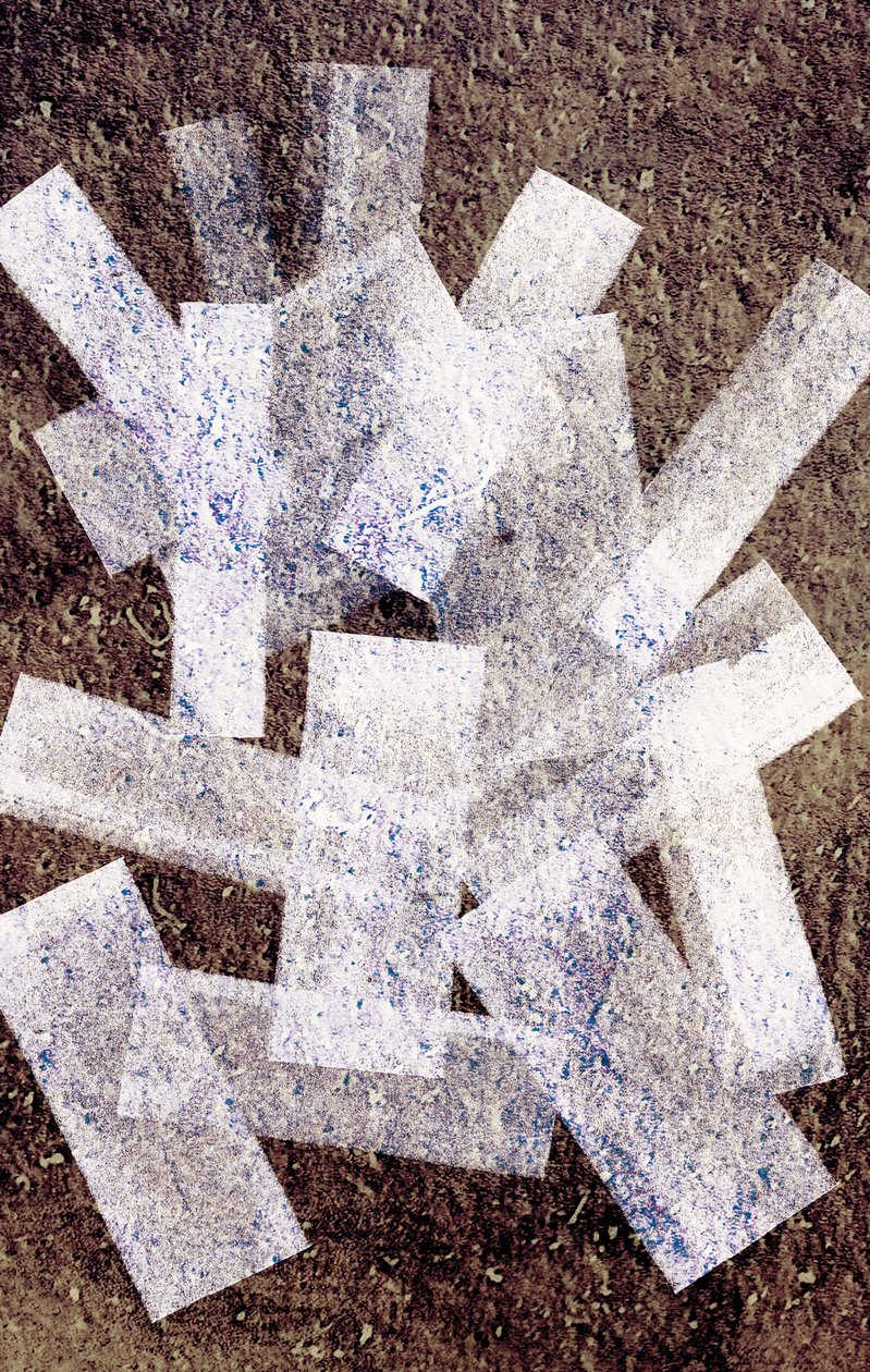 Zonder titel, 2014 (inktrollen op papier) door Marco Campedelli