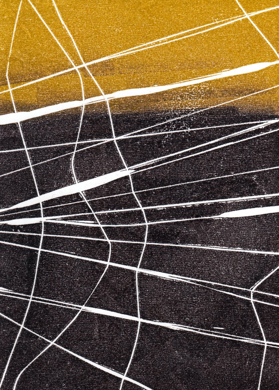 Zonder titel, 2024 (linoleum op papier) door Marco Campedelli