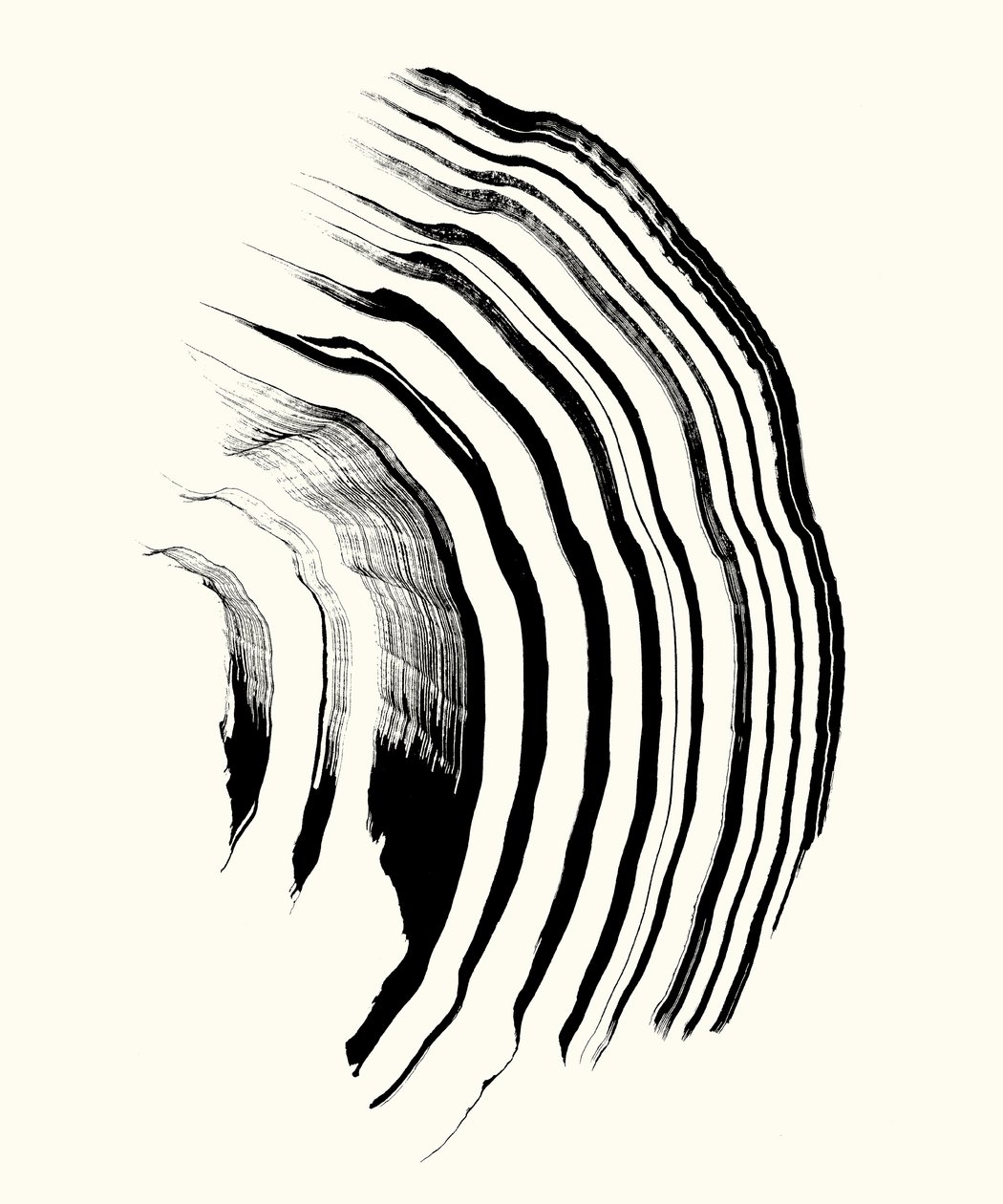 Trilling_01, 2023 (inkt op papier) door Marco Campedelli