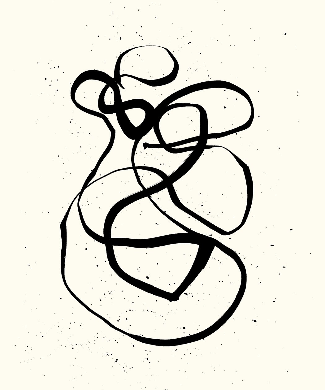 Trilling_03, 2023 (inkt op papier) door Marco Campedelli