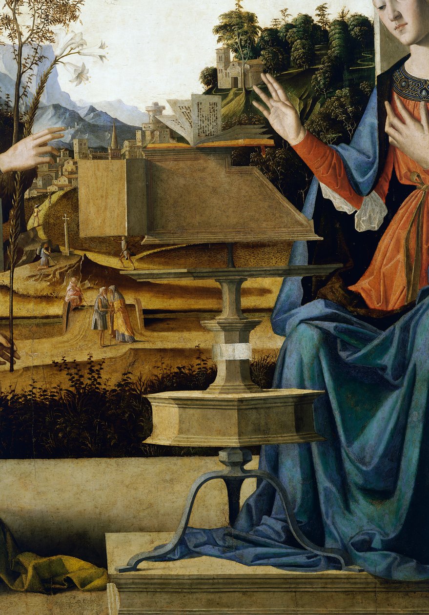 Aankondiging (detail) door Marco Palmezzano
