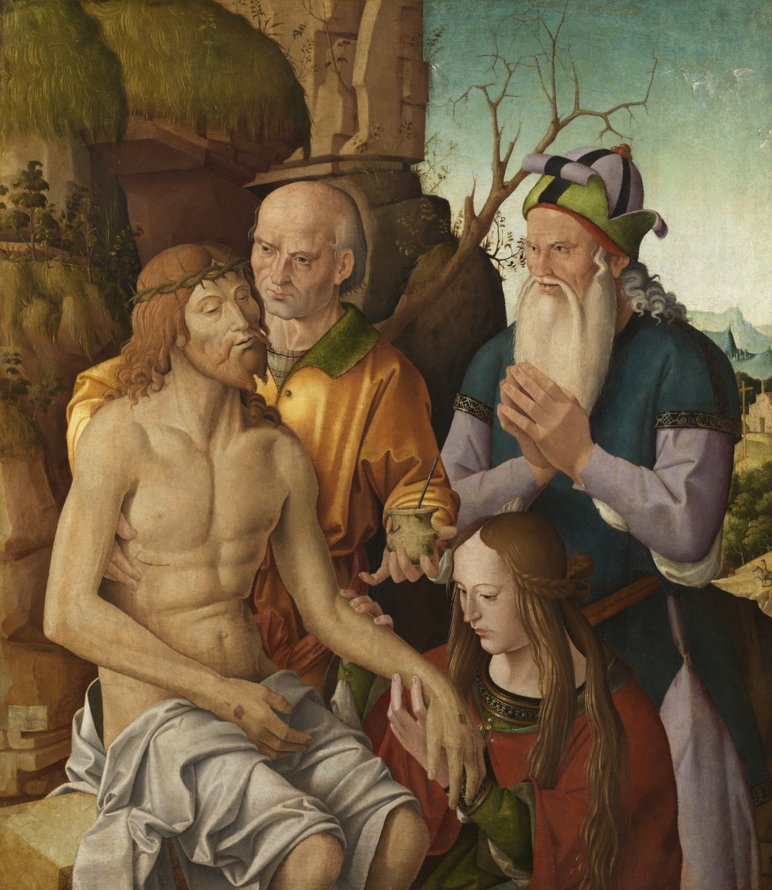 Rouw over de dode Christus door Marco Palmezzano