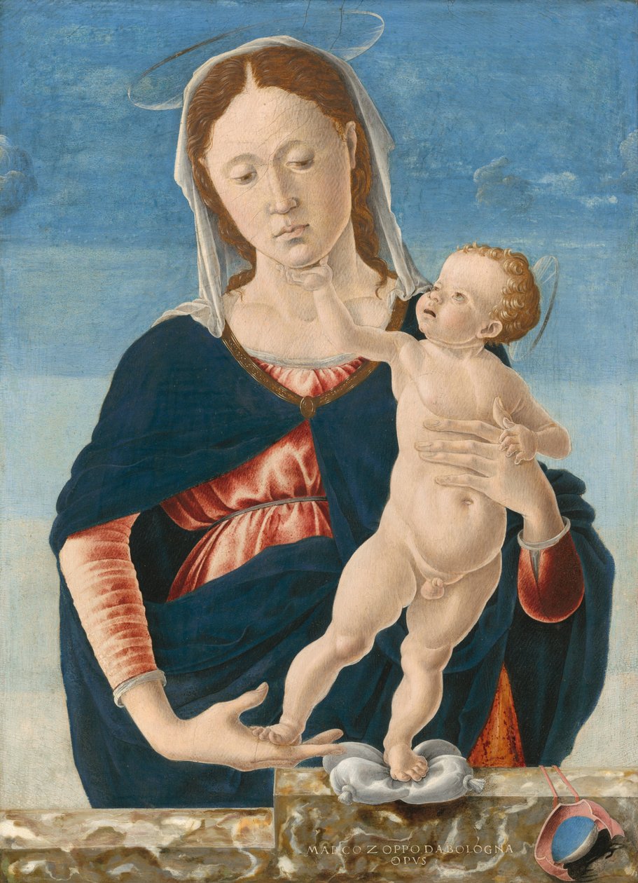 Madonna en Kind door Marco Zoppo or Imitator