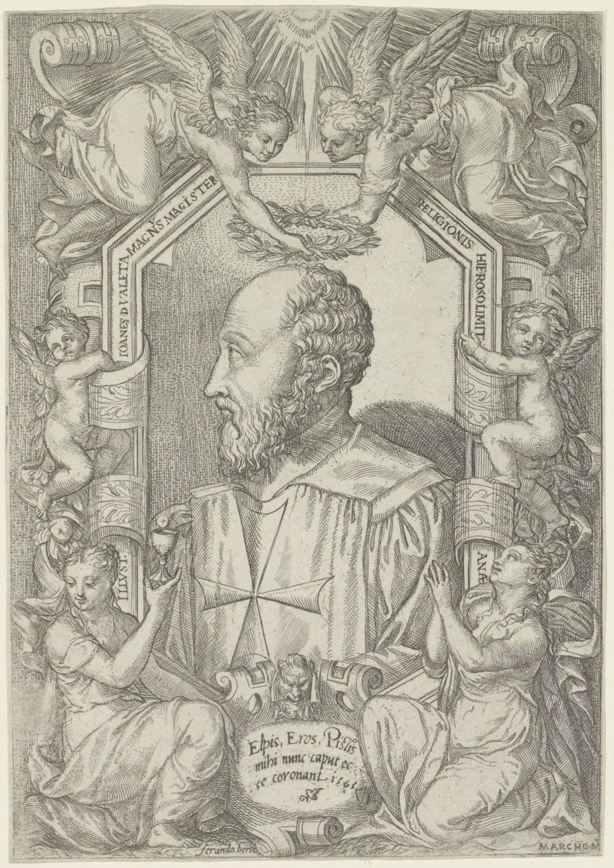 Portret van Jean Parisot de La Valette, grootmeester van de Orde van Malta door Marco dell