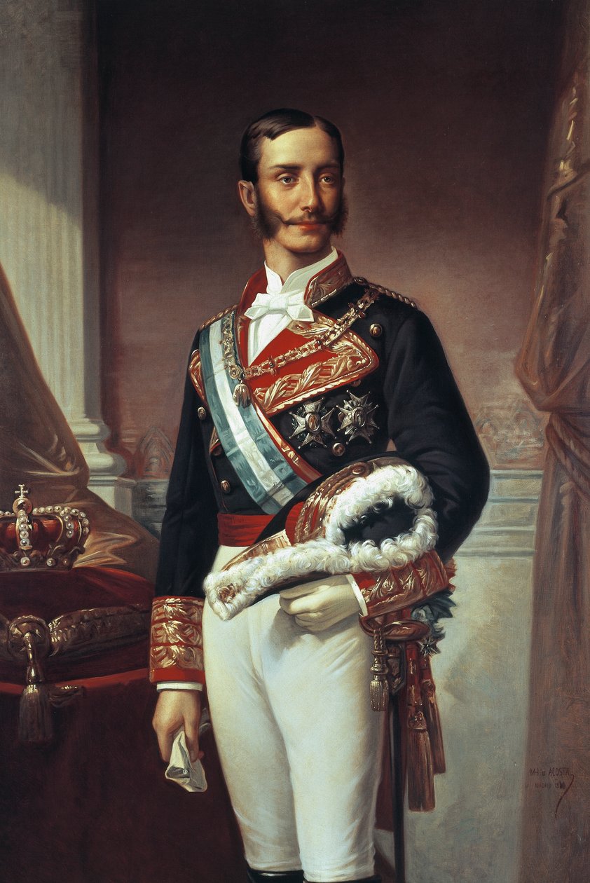 Portret van Alfonso XII door Marcos Giraldez de Acosta