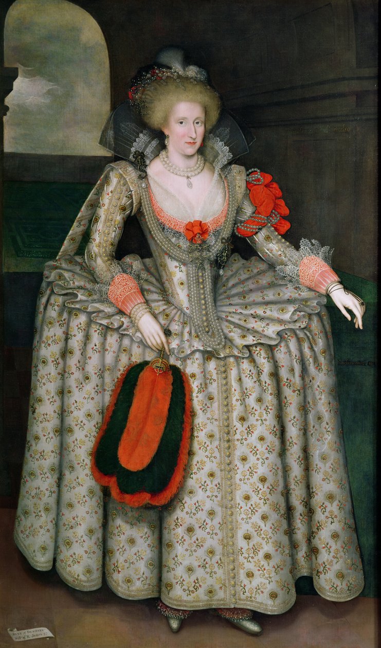 Anna van Denemarken, c.1605-10 door Marcus Gheeraerts