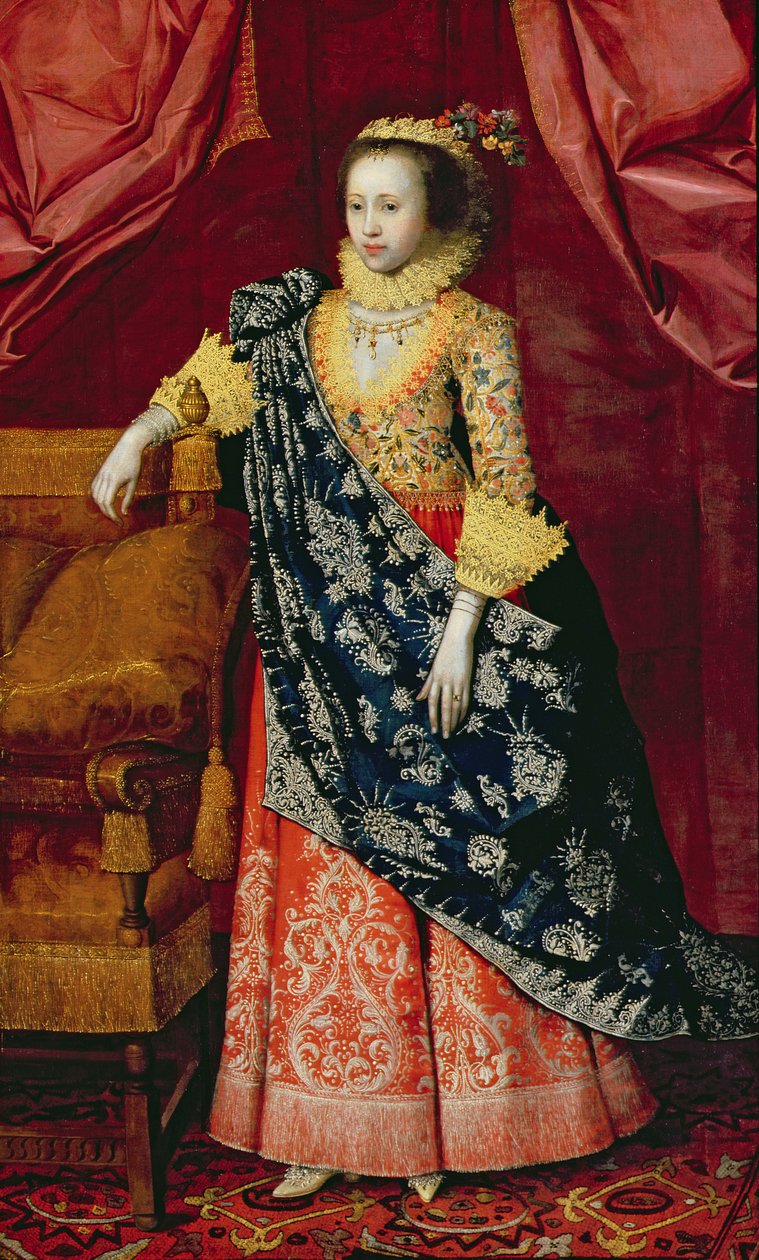 Portret van een Dame, hier genoemd Arabella Stuart door Marcus (attr. to) Gheeraerts