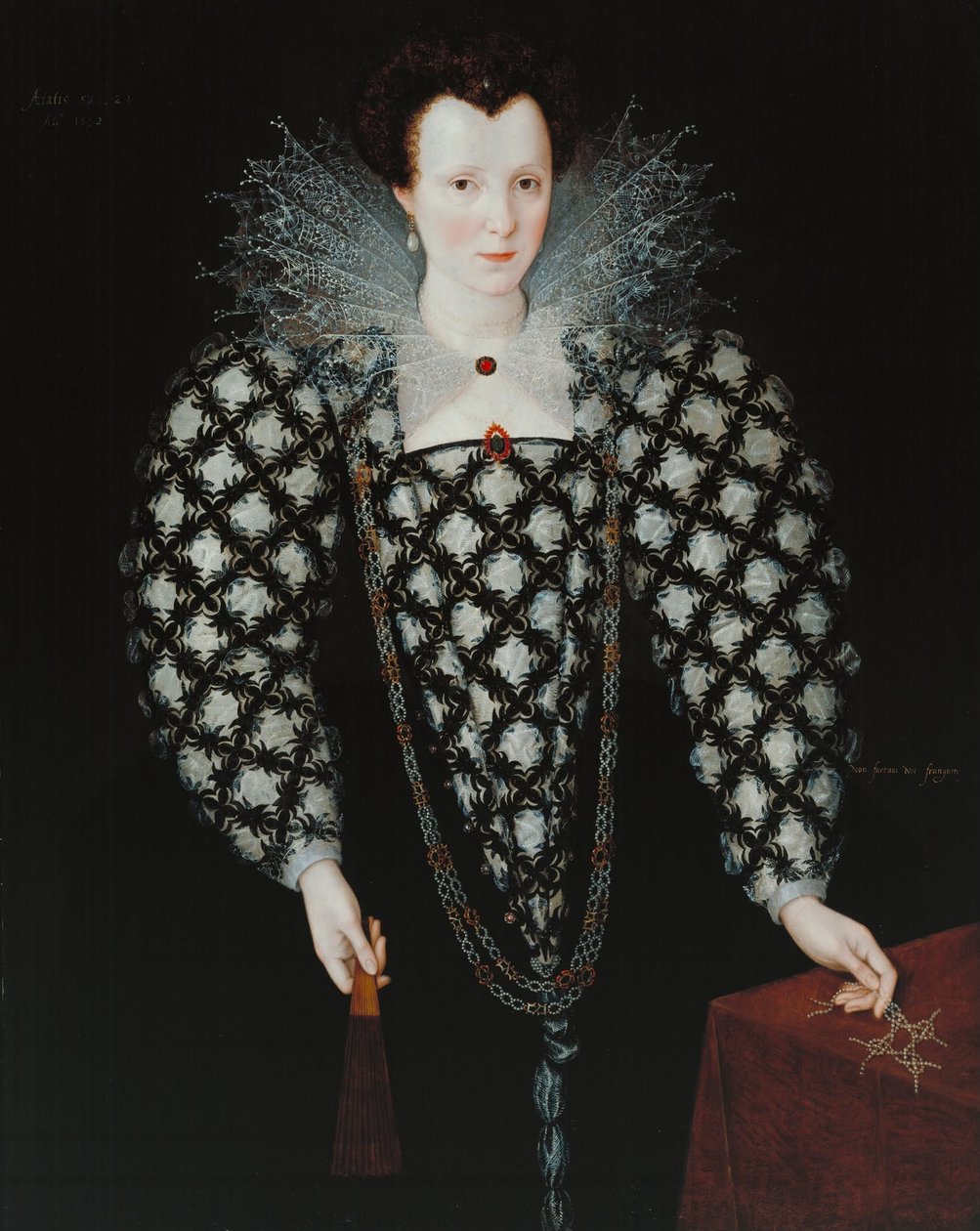 Portret van Mary Rogers, Lady Harington door Marcus Gheeraerts the Younger