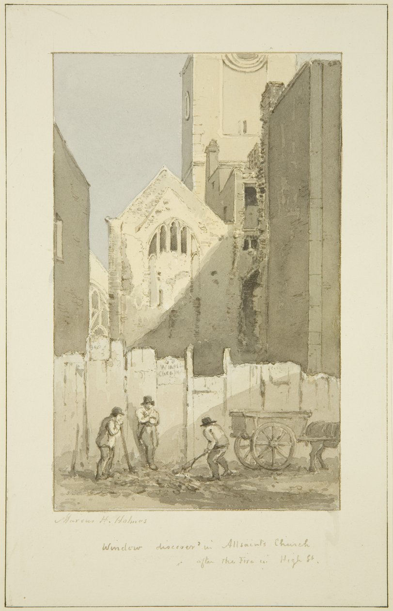 Ontdekking van het oostelijke raam van All Saints
