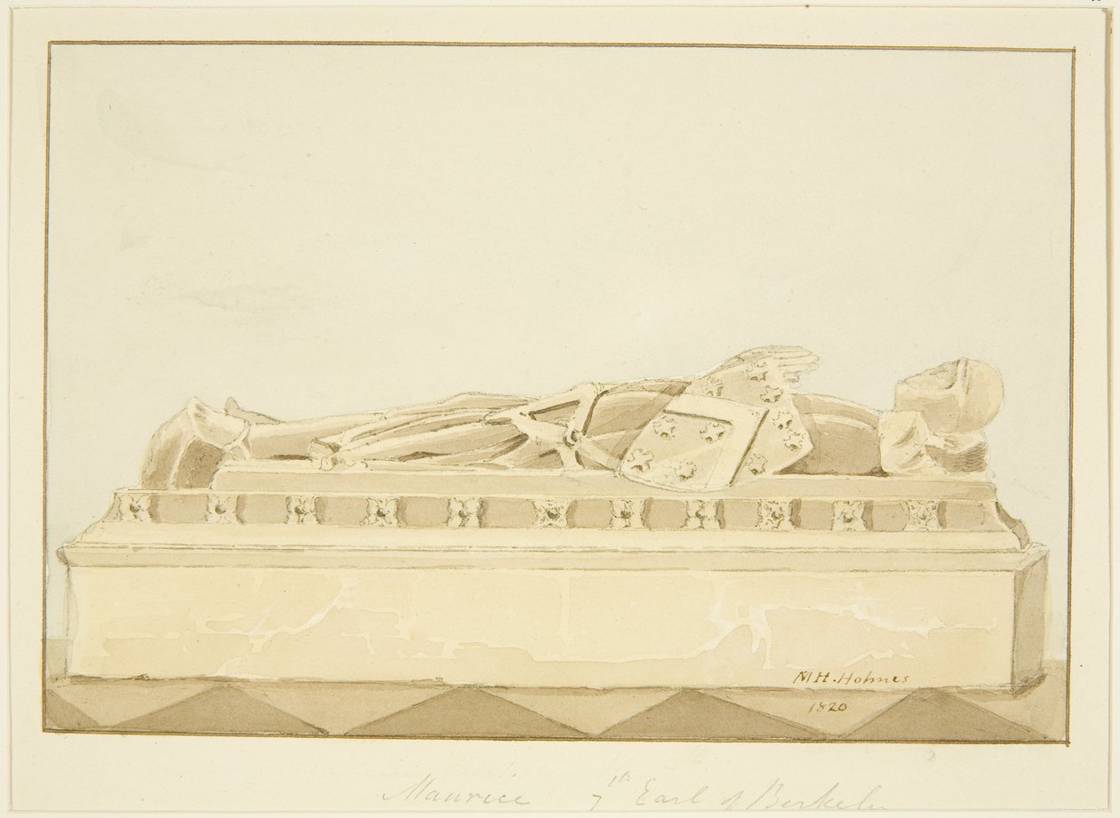 Beeld van Maurice, 7e graaf van Berkeley in de kathedraal van Bristol door Marcus H. Homes