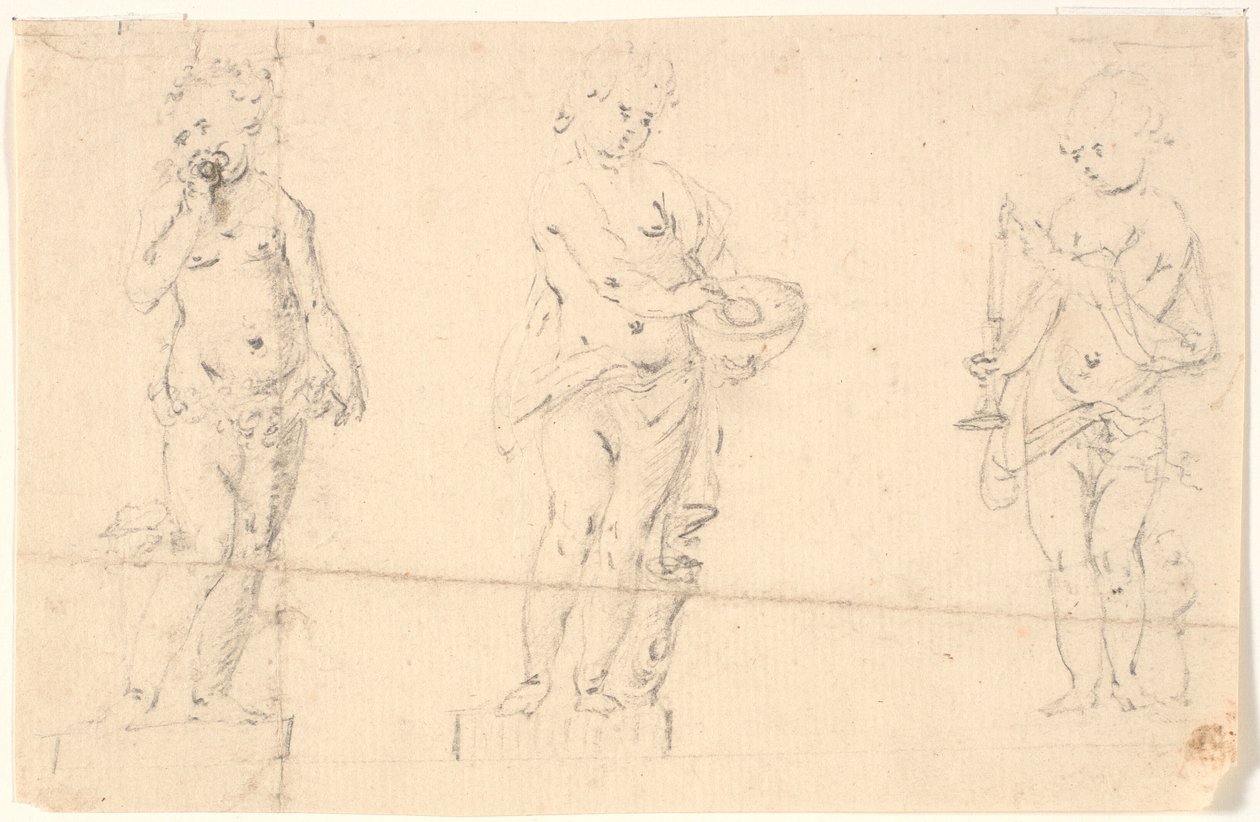 Studieblad met Drie Putti door Marcus Tuscher