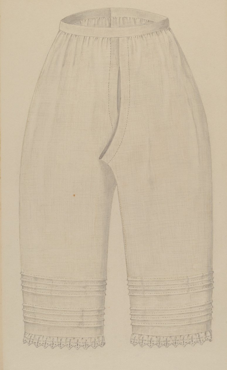 Vrouwenonderbroek, c. 1937 door Margaret Concha