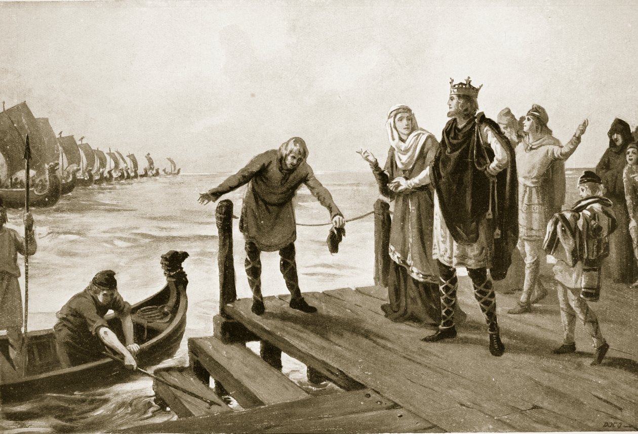 Edgar de Vredelievende houdt een marineoverzicht, illustratie uit 