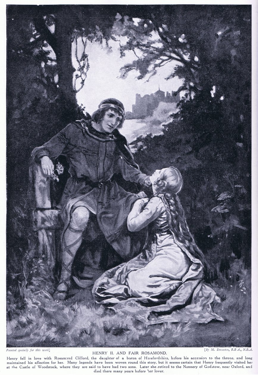 Hendrik II en de mooie Rosamund door Margaret Dovaston