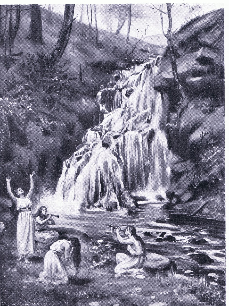 Fenicische maagden rouwen om het verlies van Adonis (litho) door Margaret Dovaston