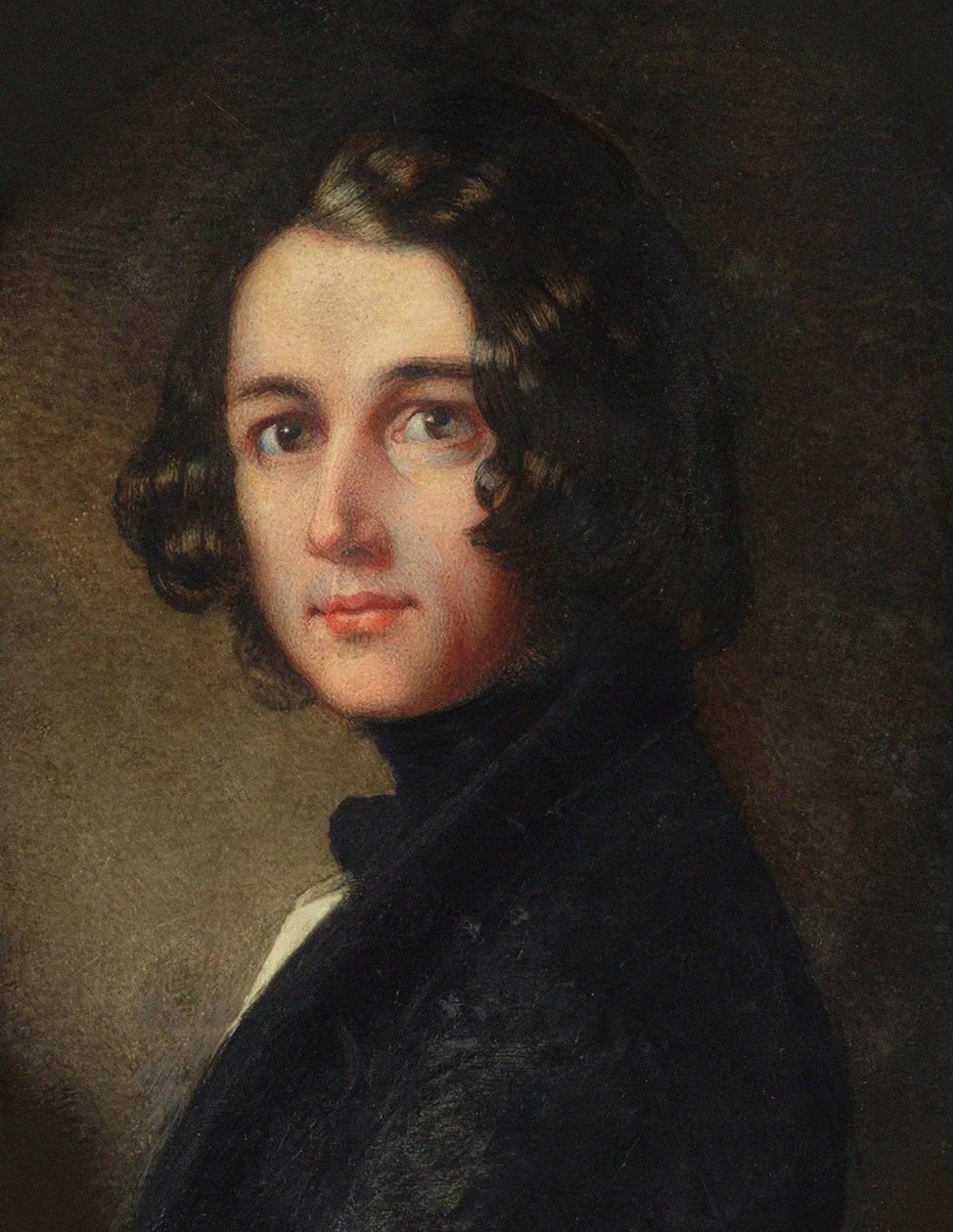 Portret van Charles Dickens (detail), 1843 door Margaret Gillies