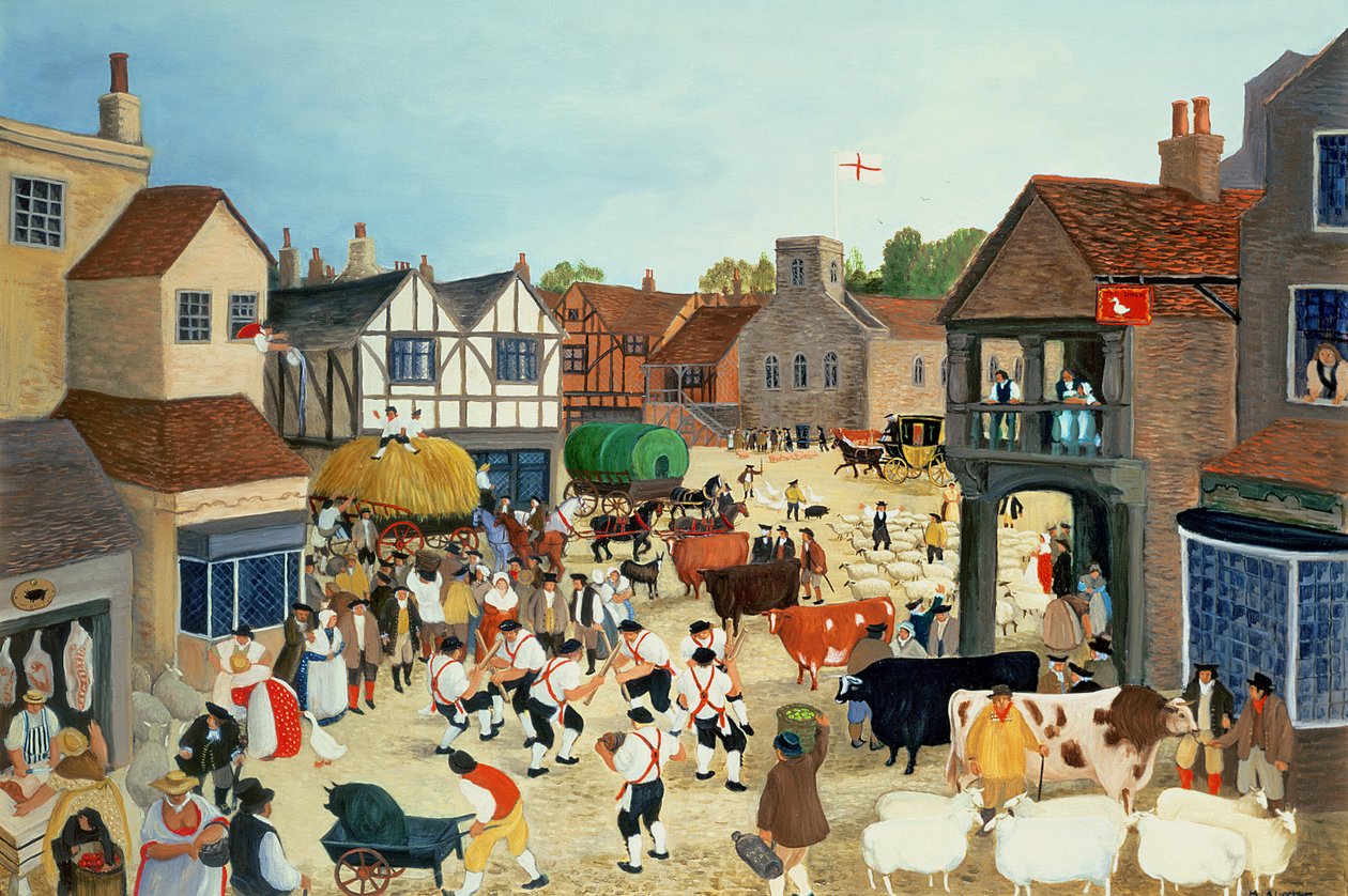18e-eeuwse Mayfair veemarkt door Margaret Loxton