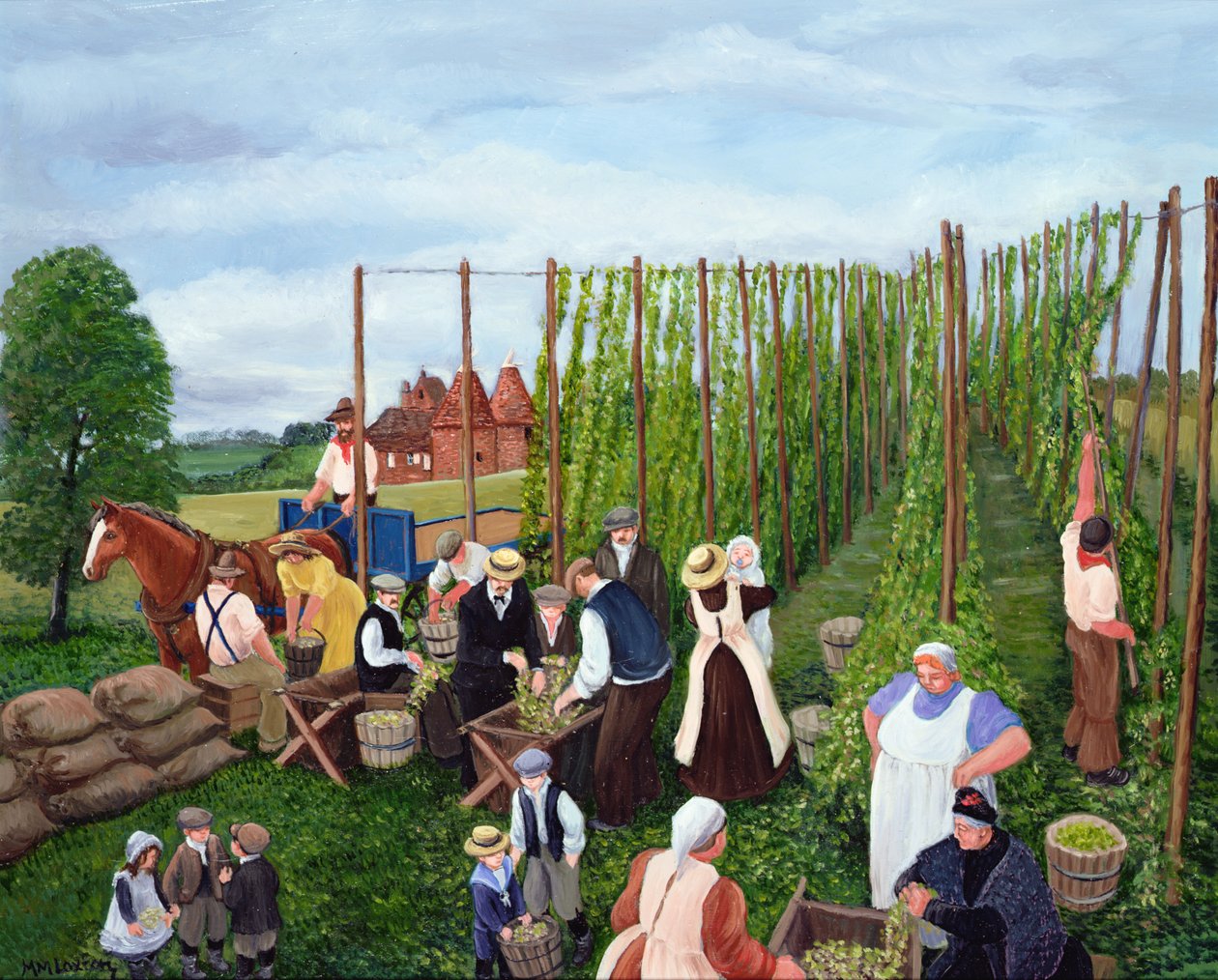 Hop plukken door Margaret Loxton