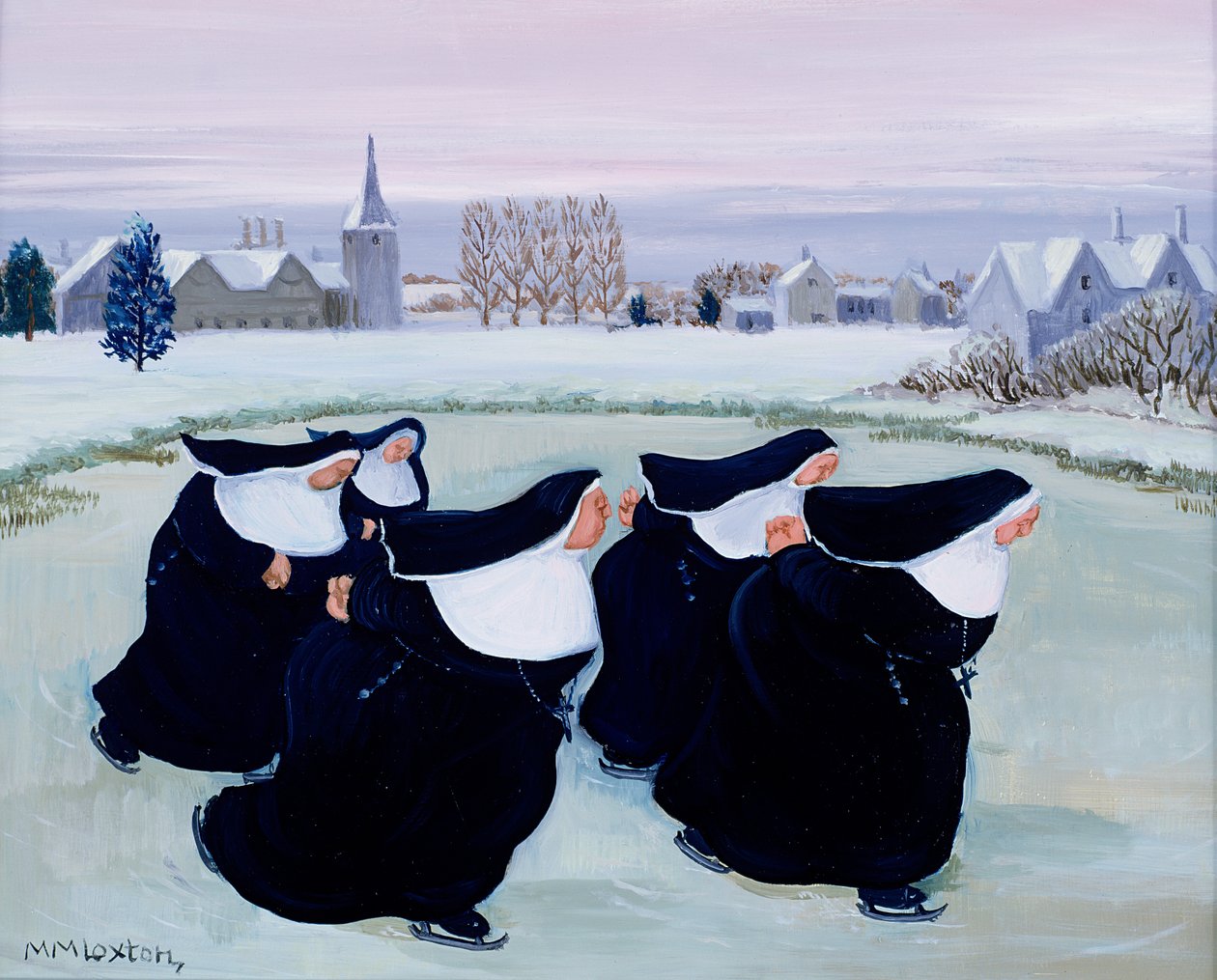 Winter bij het klooster door Margaret Loxton