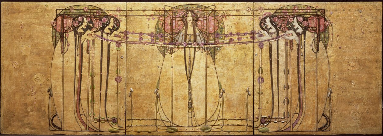 De Meikoningin door Margaret MacDonald Mackintosh