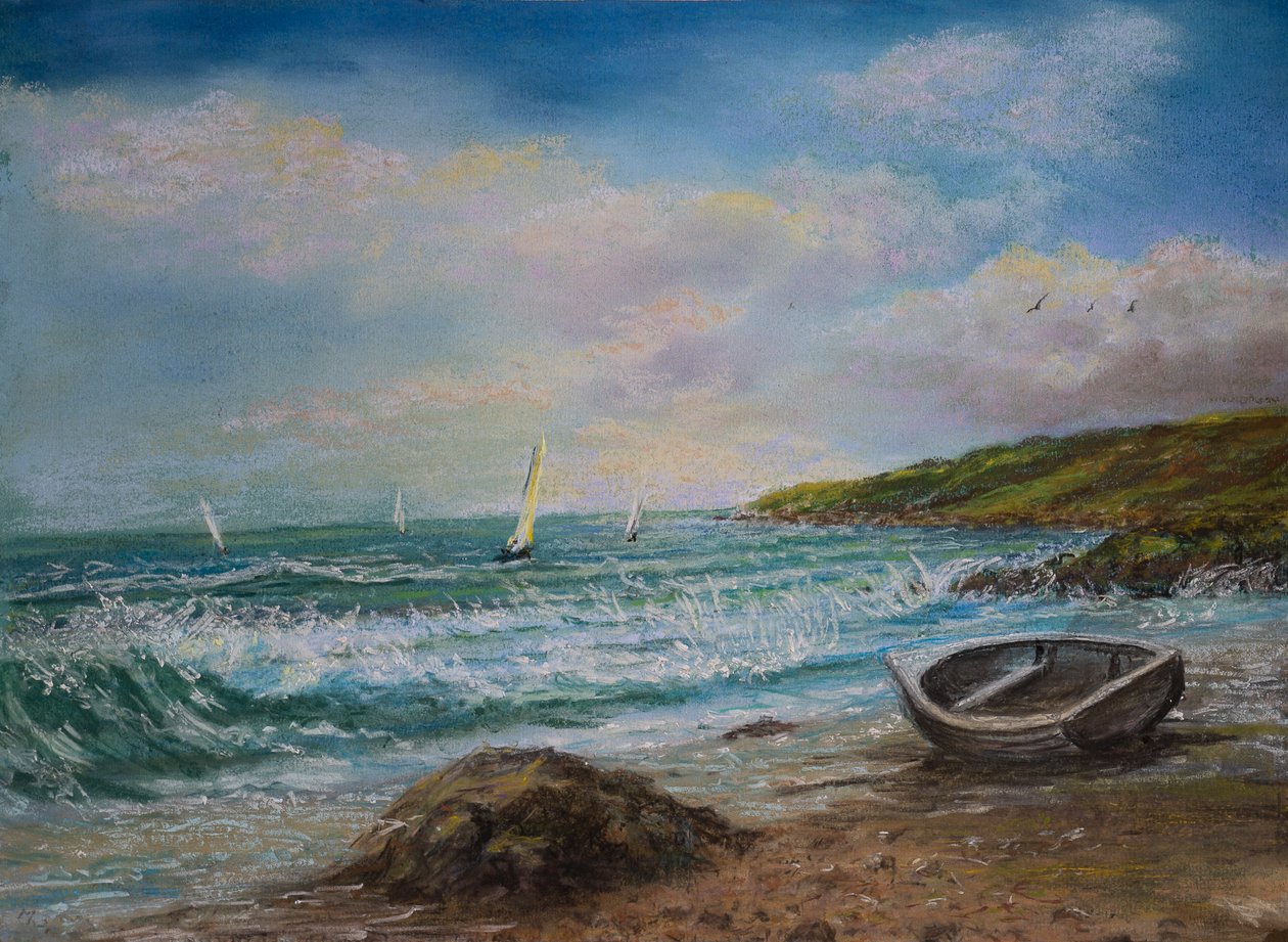 Uitzicht vanaf Lands End Cornwall door Margo Starkey
