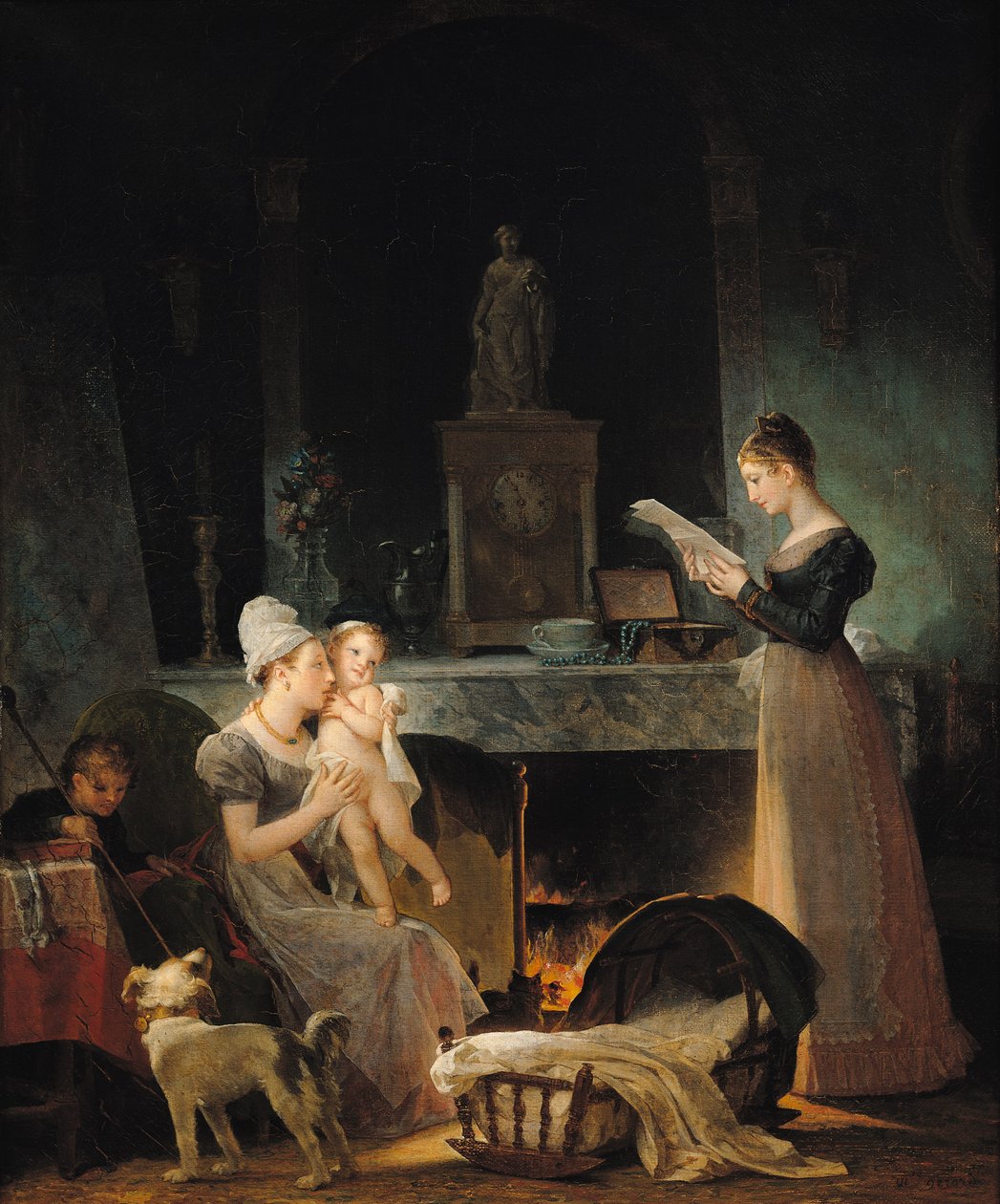 De brief lezen door Marguerite Gerard