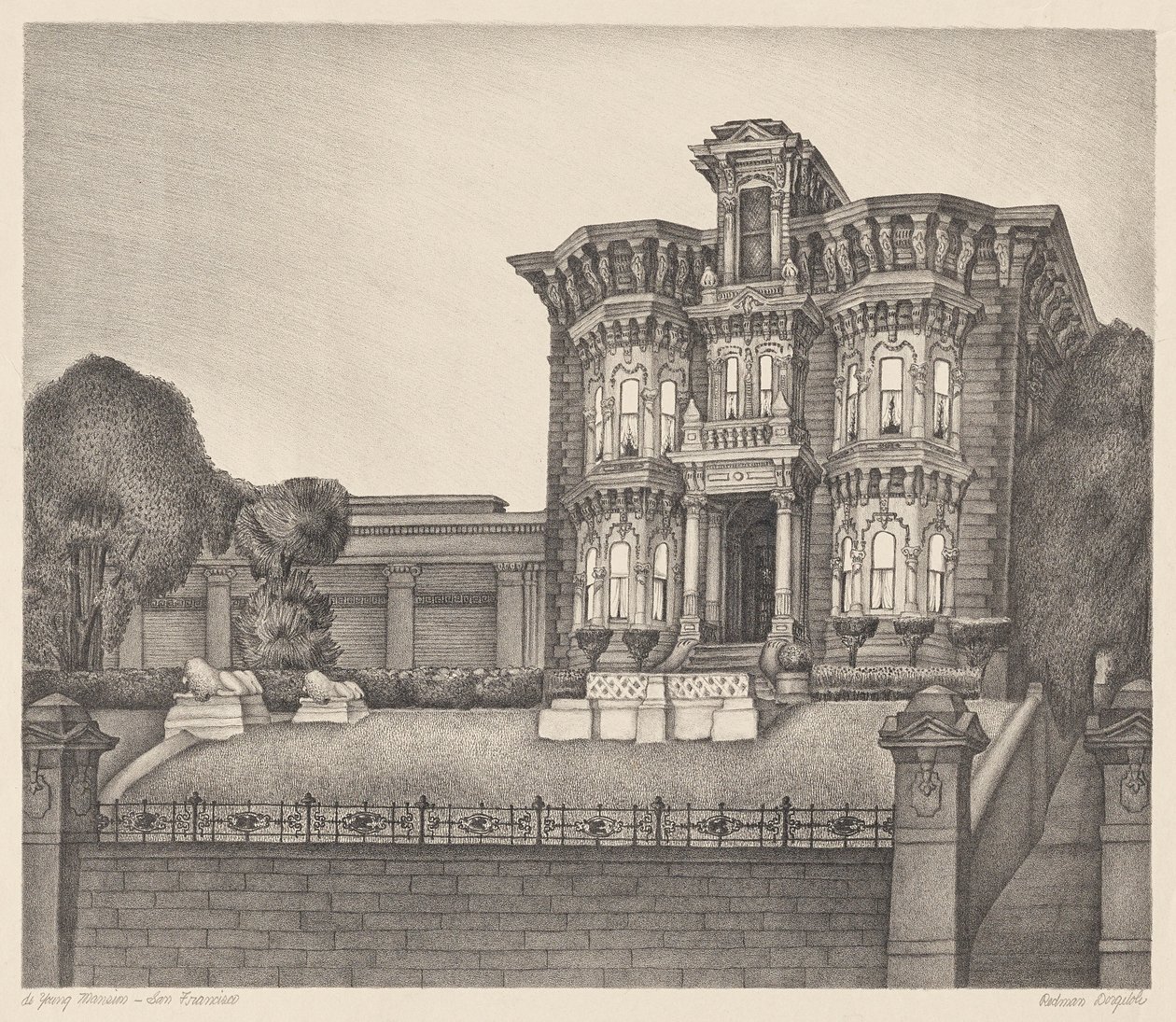 M.H. van Young Mansion, San Francisco door Marguerite Redman Dorgeloh