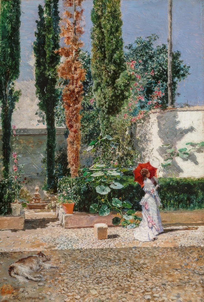 De tuin van de Fortuny-residentie door Marià Fortuny
