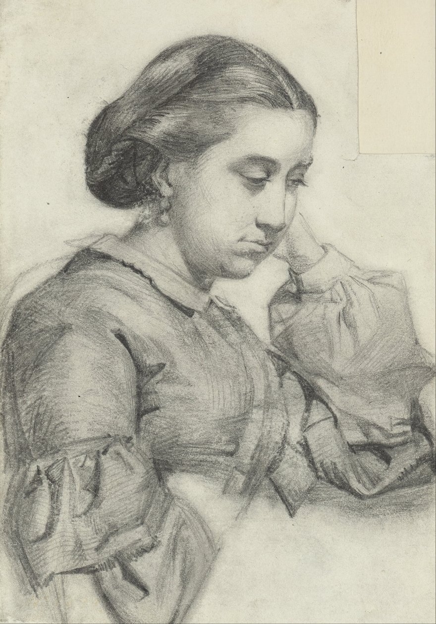 Buste van een jonge dame door Marià Fortuny Marsal