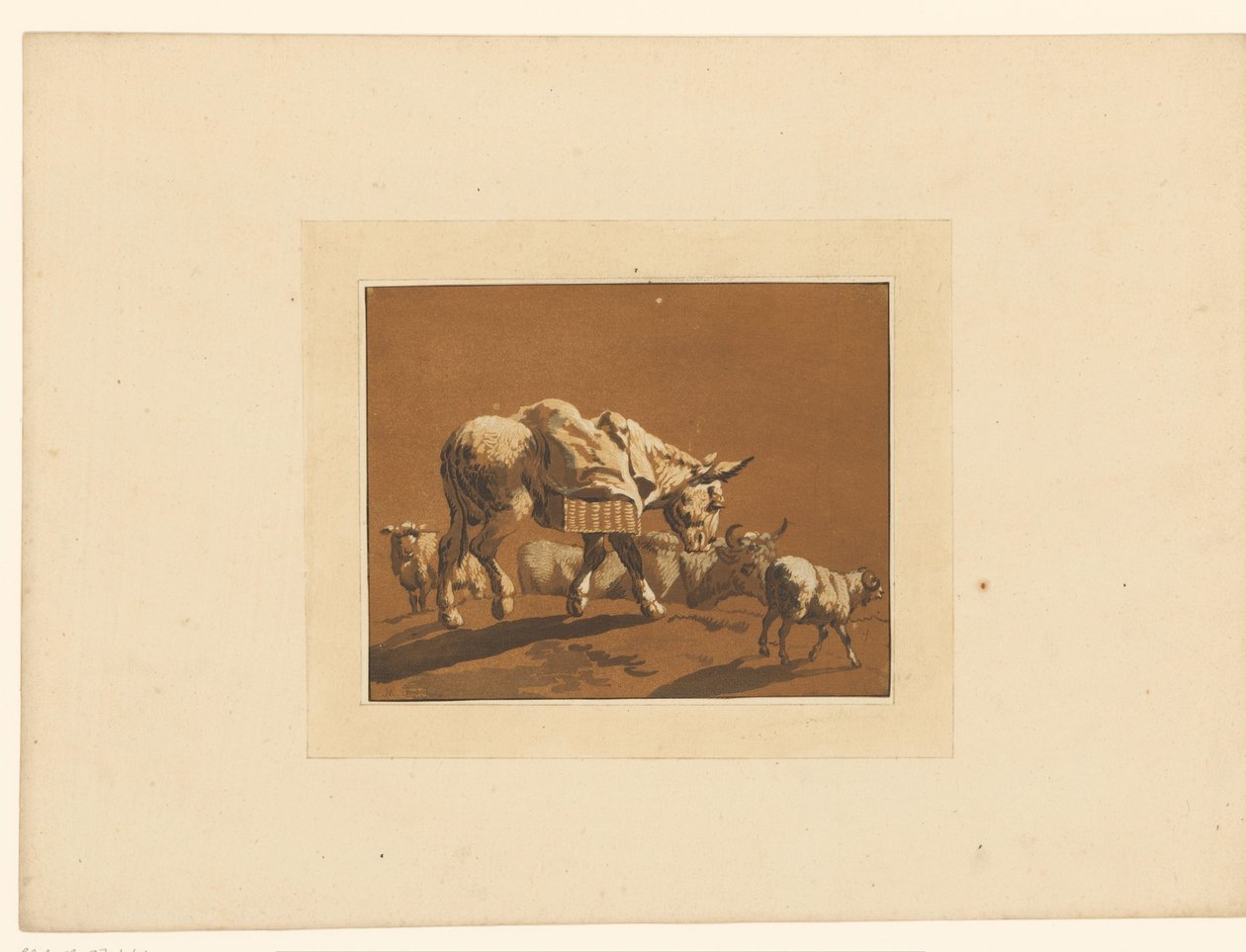 Landschap met vee door Maria Catharina Prestel