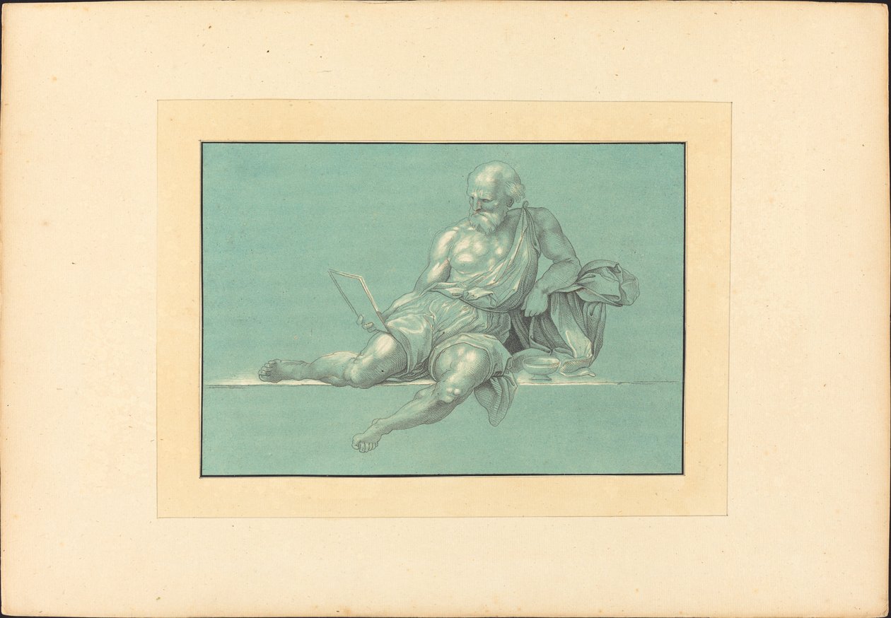 Diogenes door Maria Catharina Prestel after Giorgio Vasari after Raphael