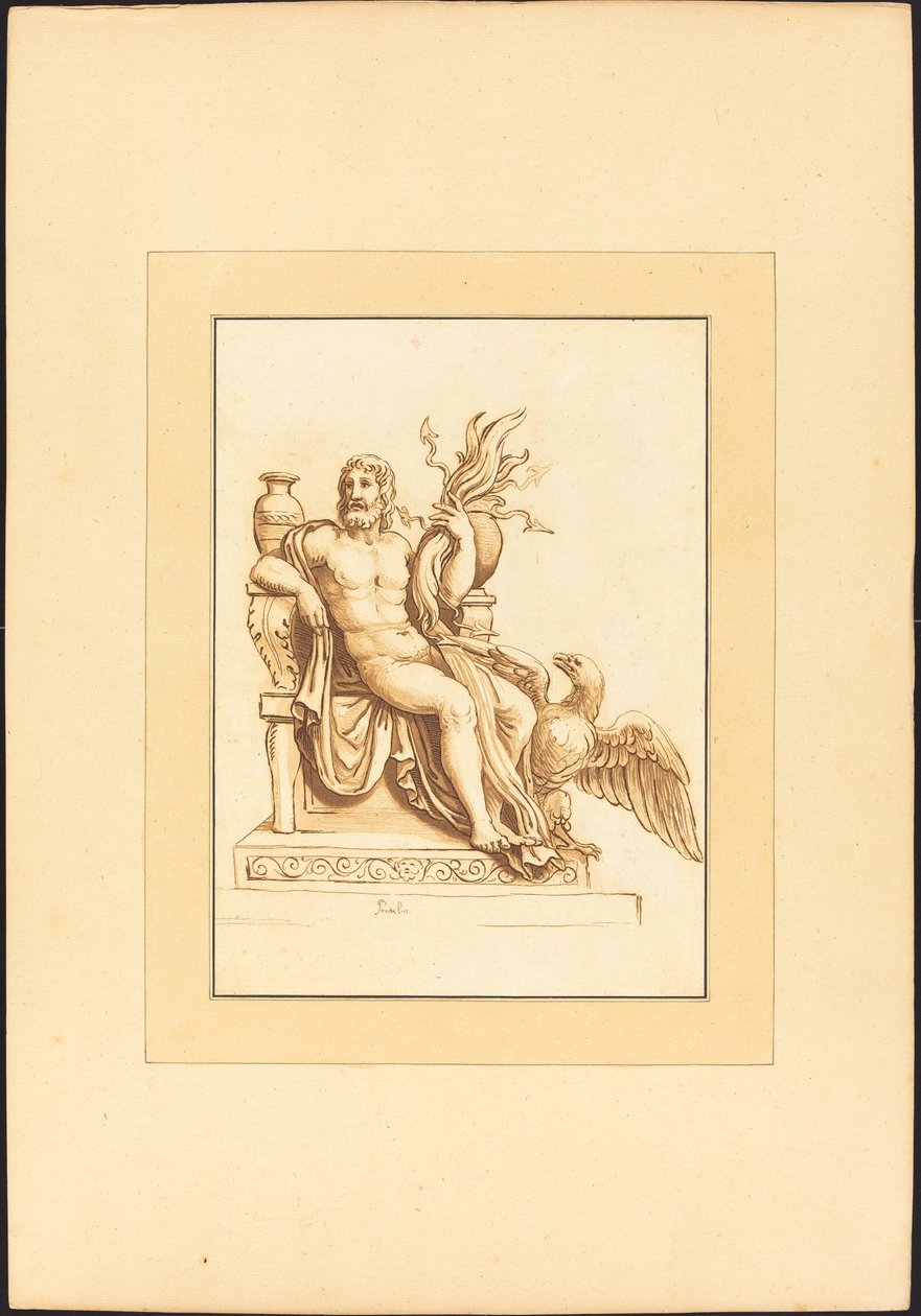 Jupiter door Maria Catharina Prestel after Giulio Romano